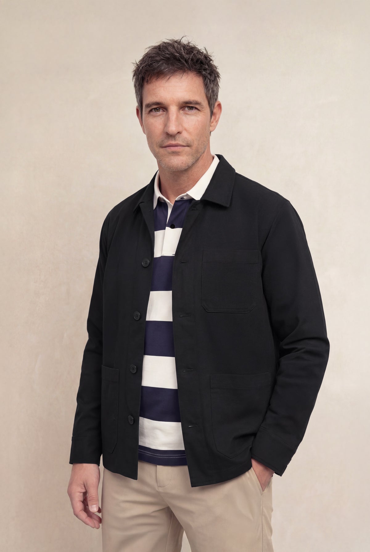 Chaqueta worker hombre negro Nova