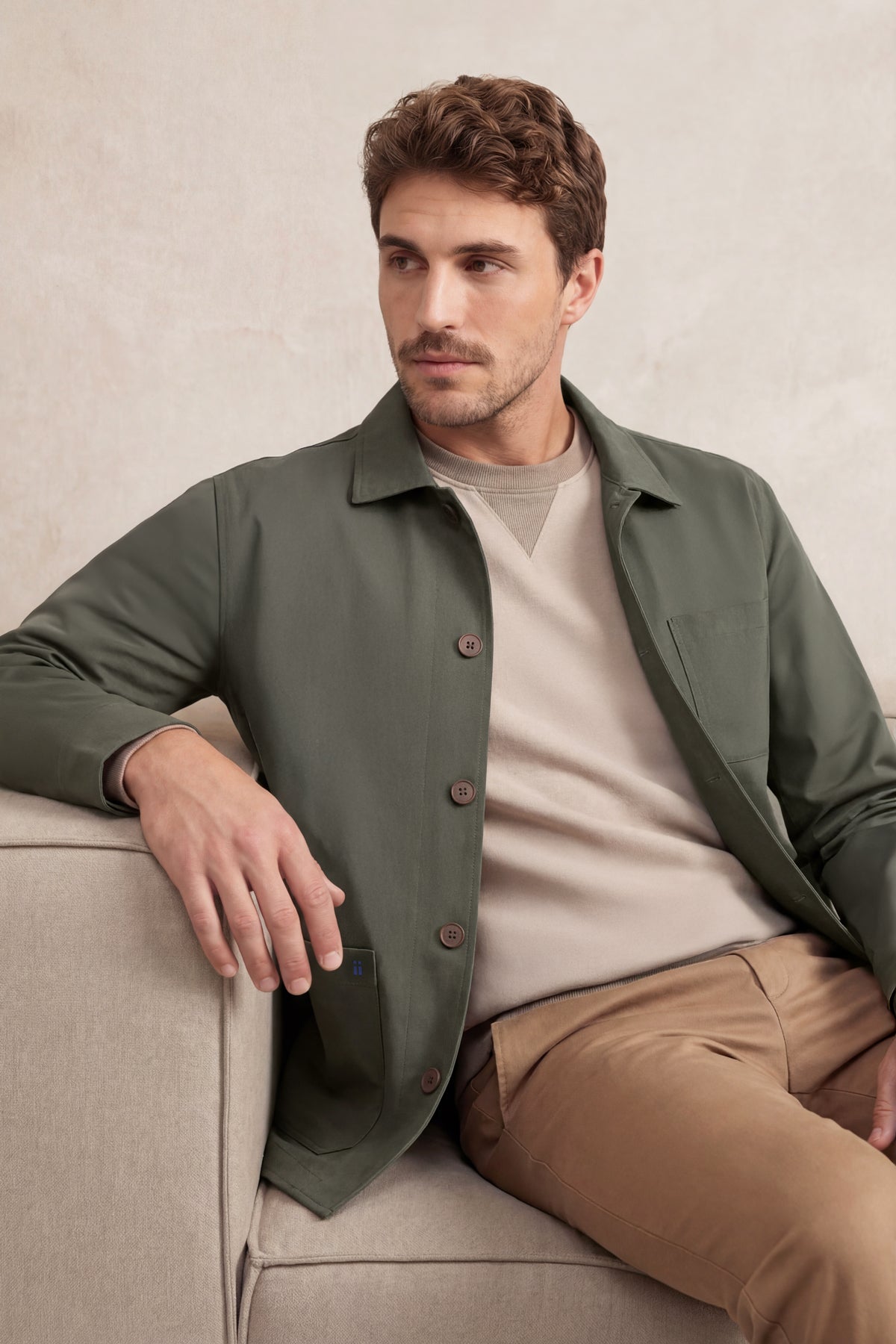 Casaco de trabalho masculino Nova verde