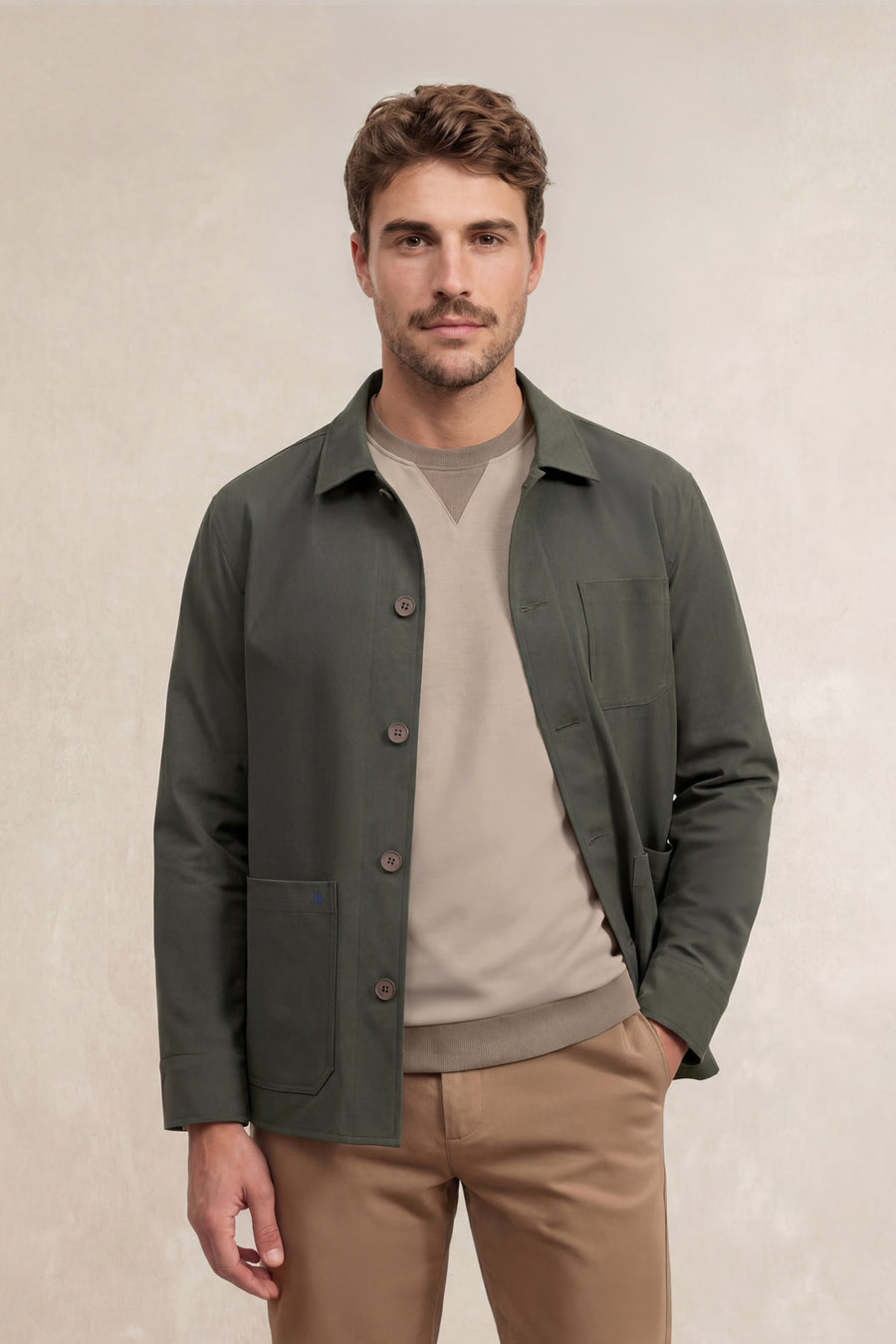 Casaco de trabalho masculino Nova verde