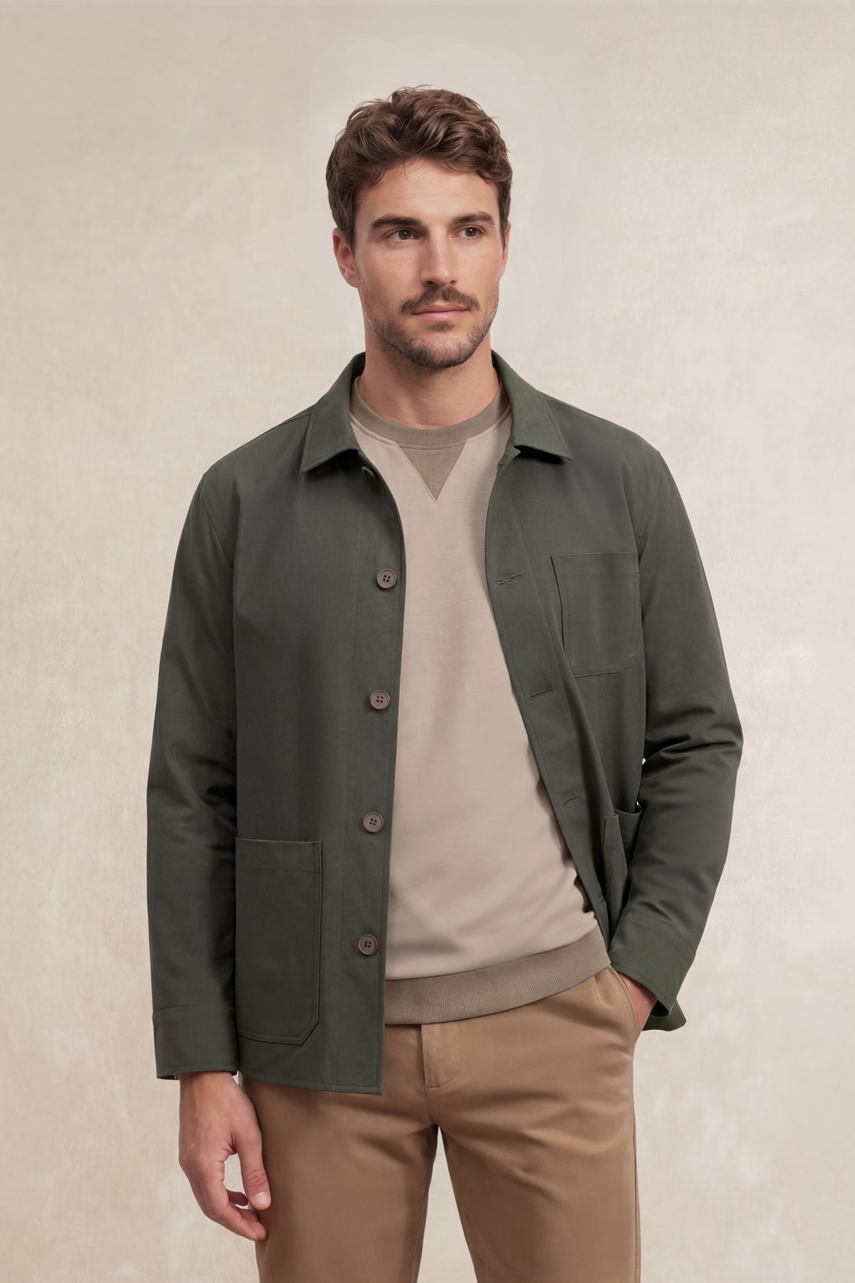 Casaco de trabalho masculino Nova verde