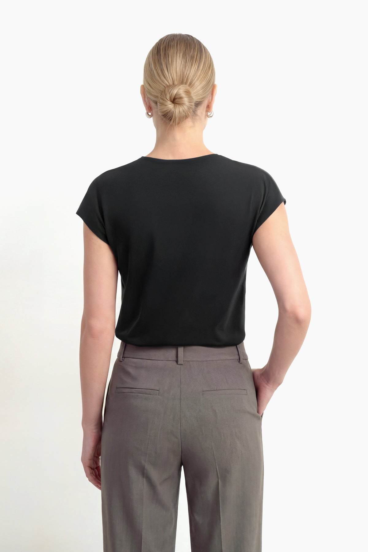 Camiseta manga kimono negra