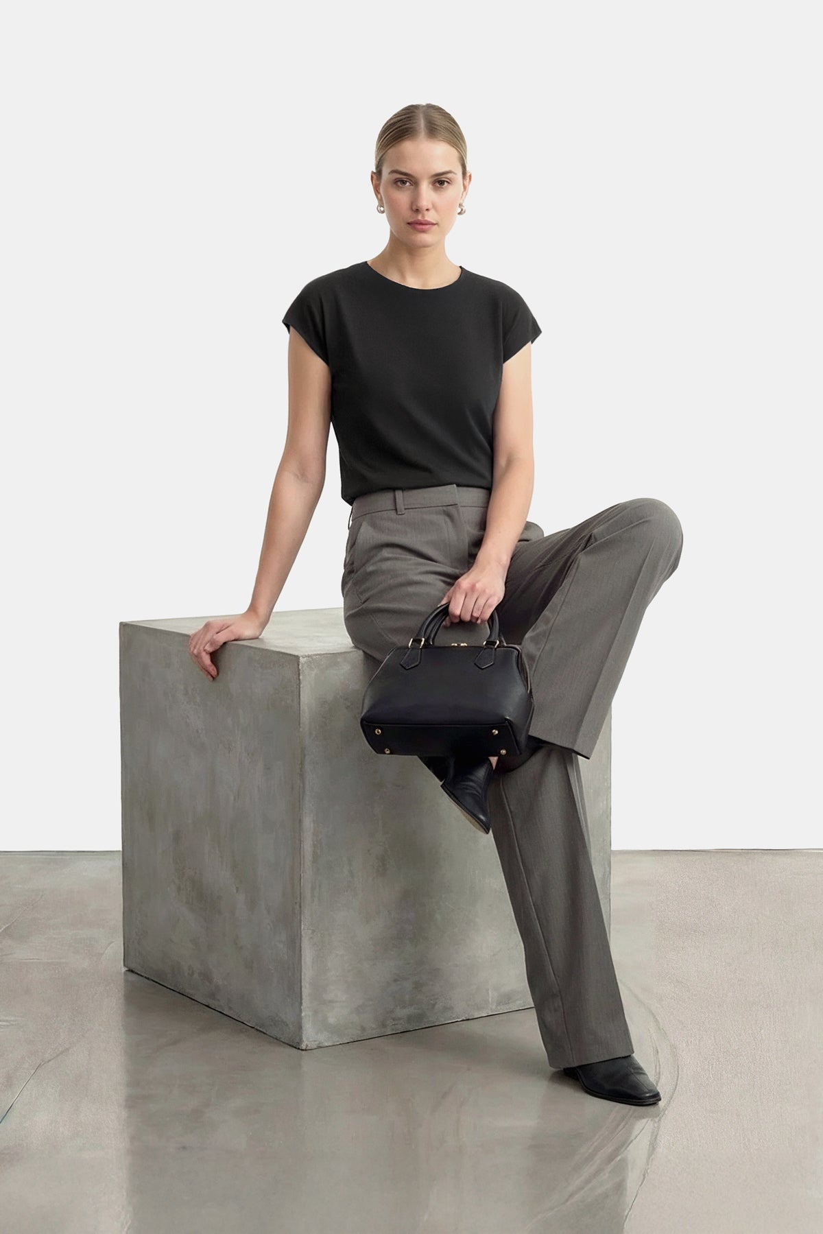 Camiseta manga kimono negra