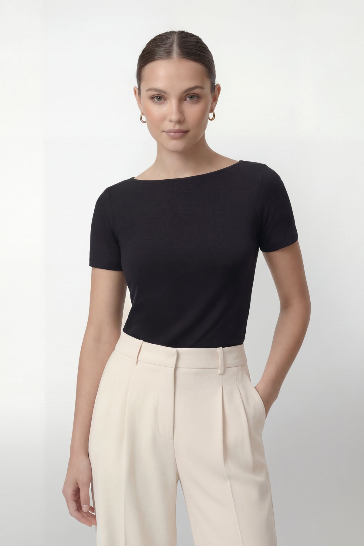 Camiseta mujer seamless negro