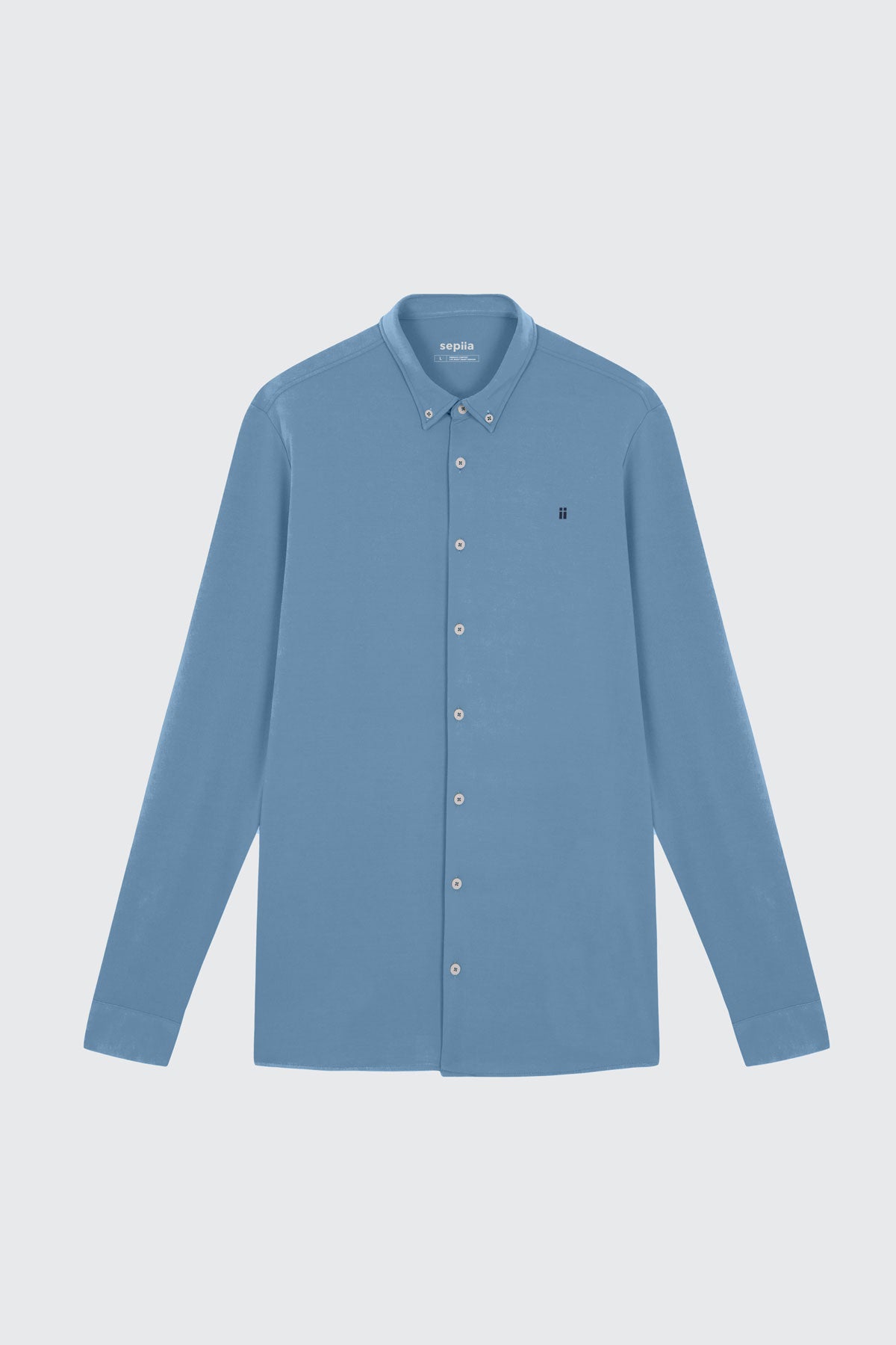 camisa azul jacaranda hombre regular plano