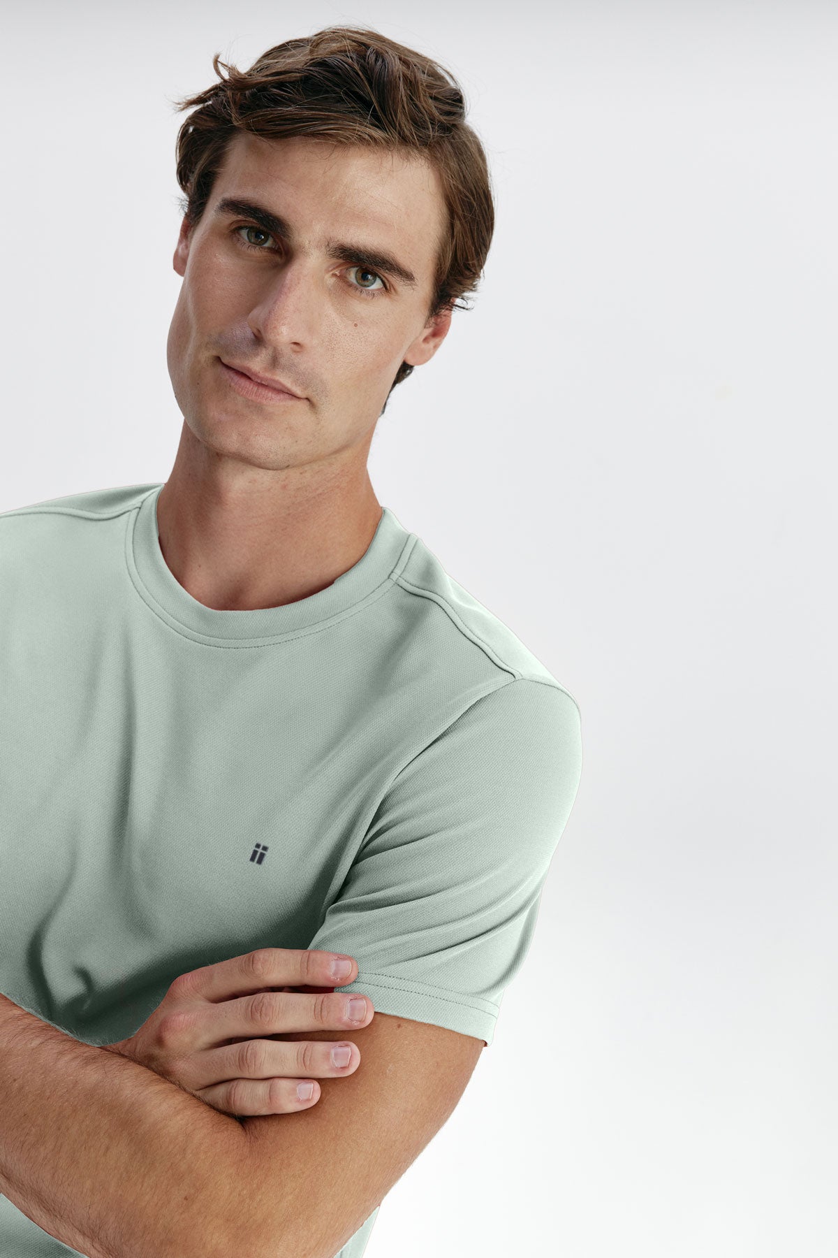 camiseta verde milky hombre detalle