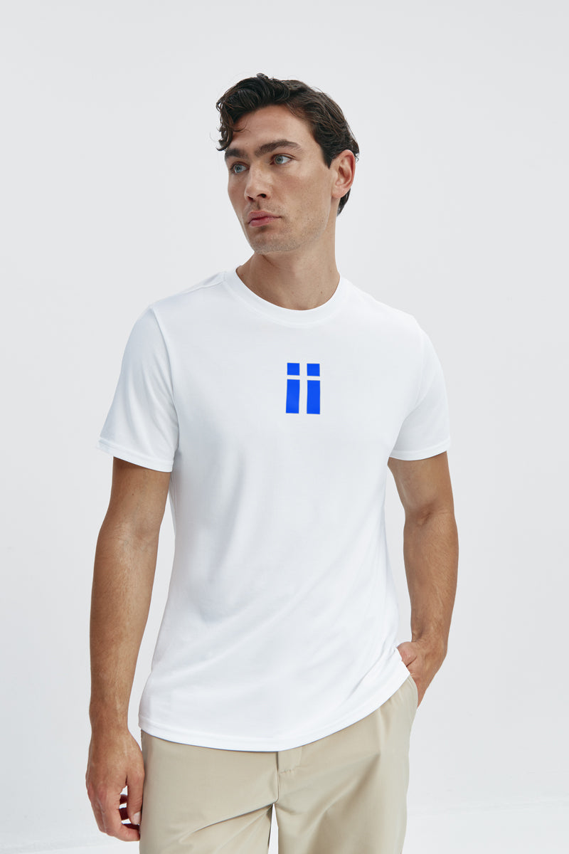 Camiseta hombre blanca con logo