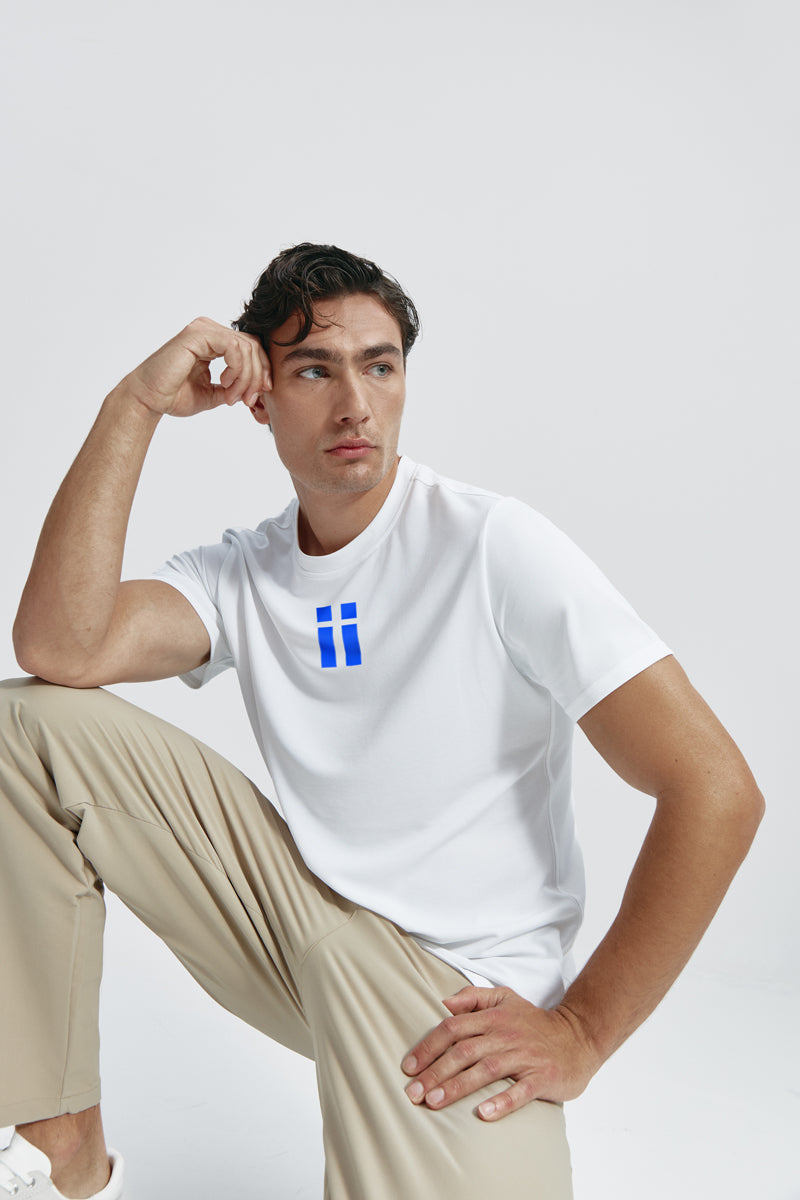 Camiseta hombre blanca con logo