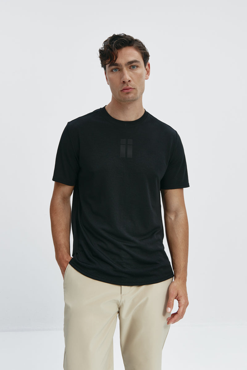 Camiseta hombre negra con logo