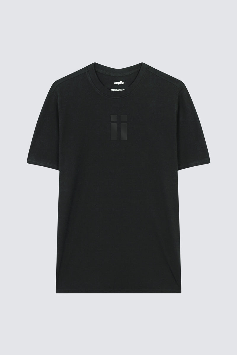 Black men's t-shirt with logo