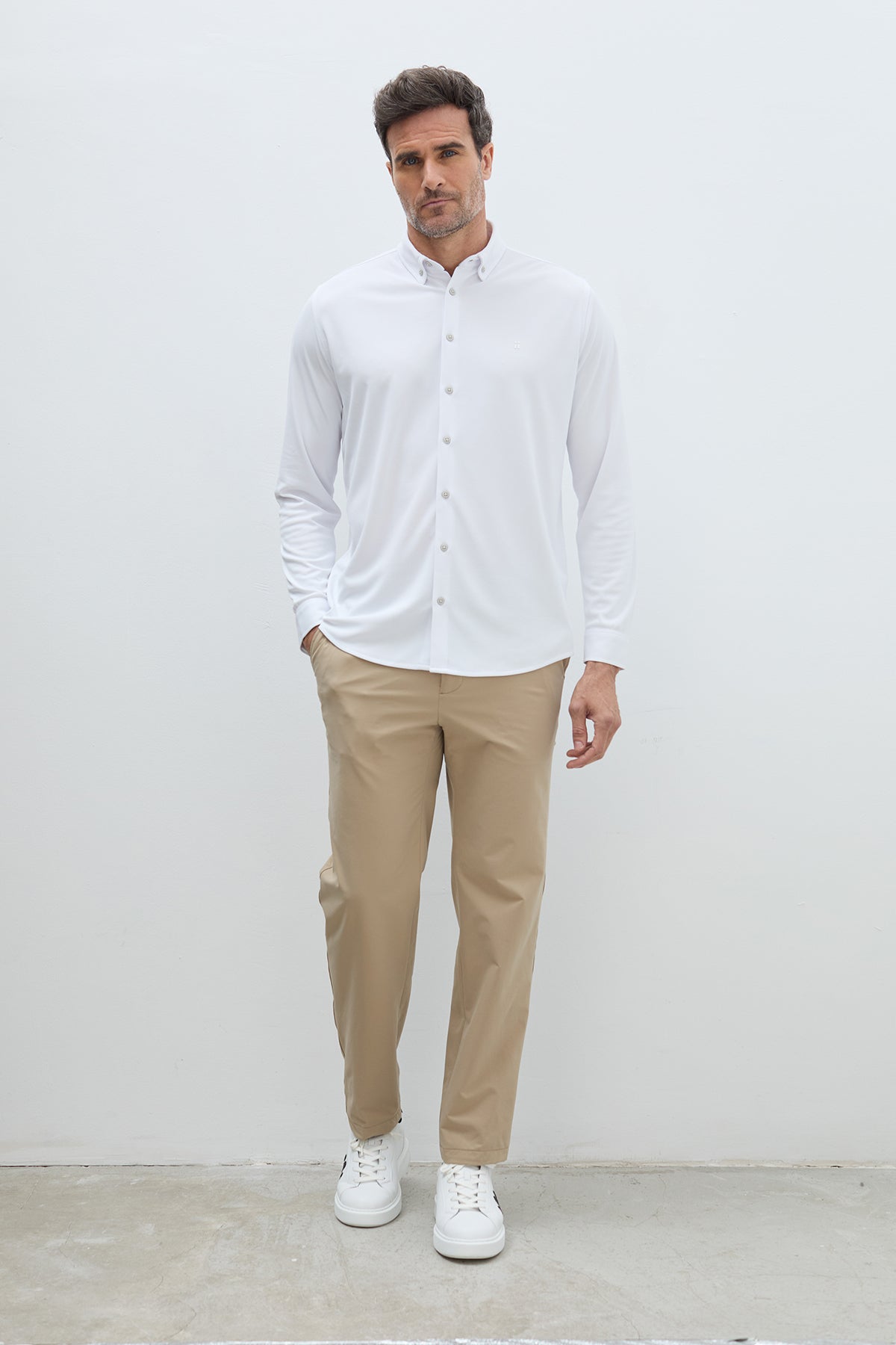 Pantalón de hombre Nova beige slim