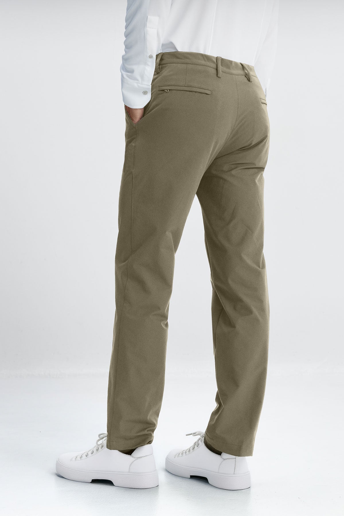 Nova green slim fit men's trousers