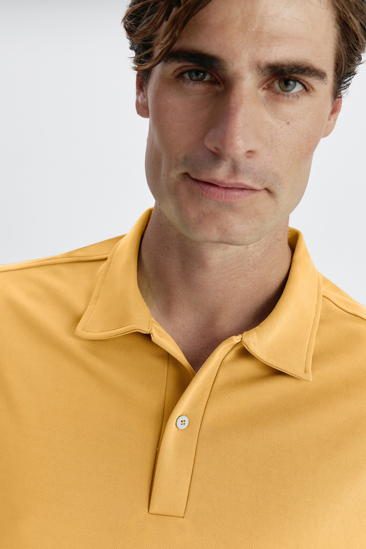 Short sleeve polo shirt yellow nectar