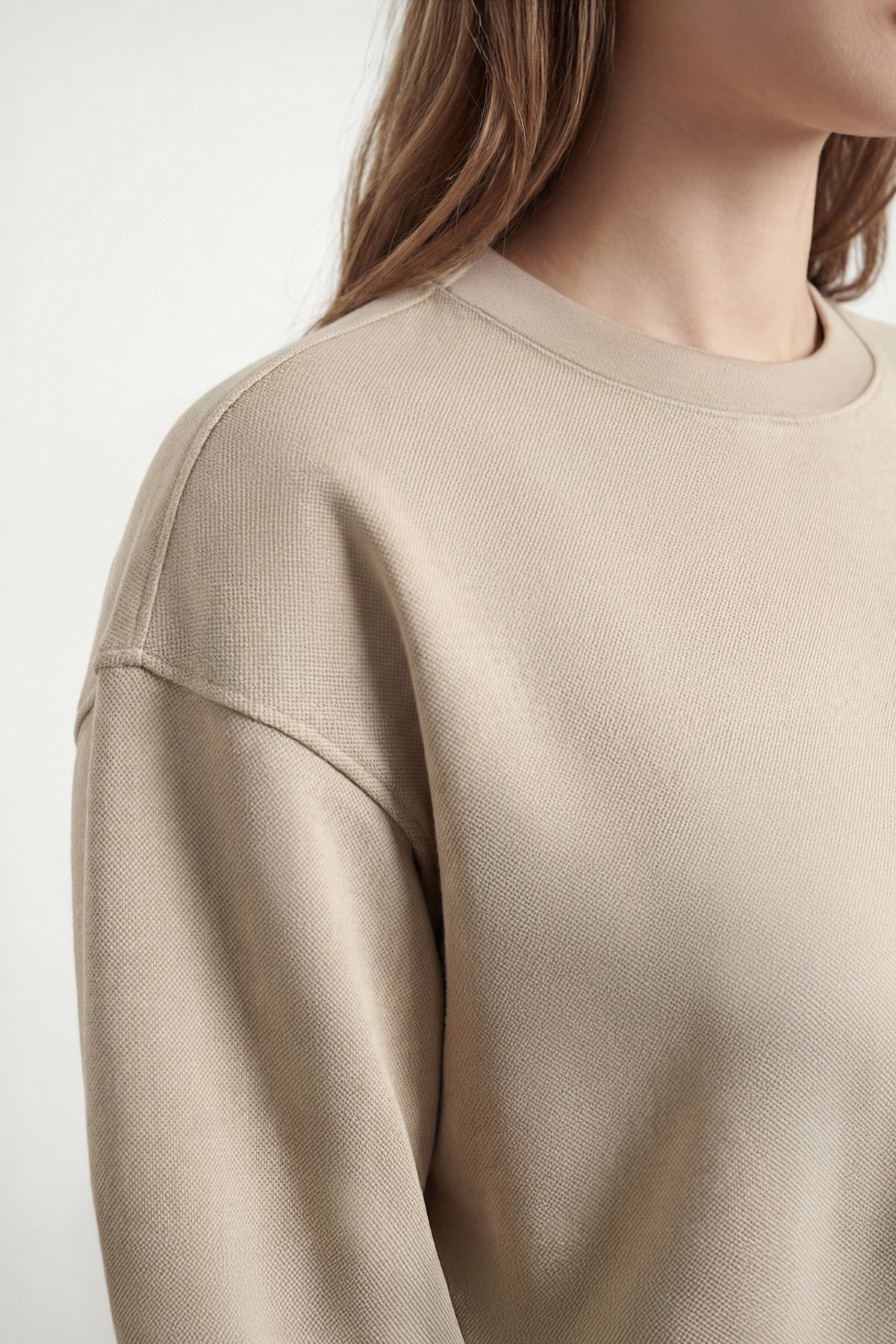Sudadera mujer beige
