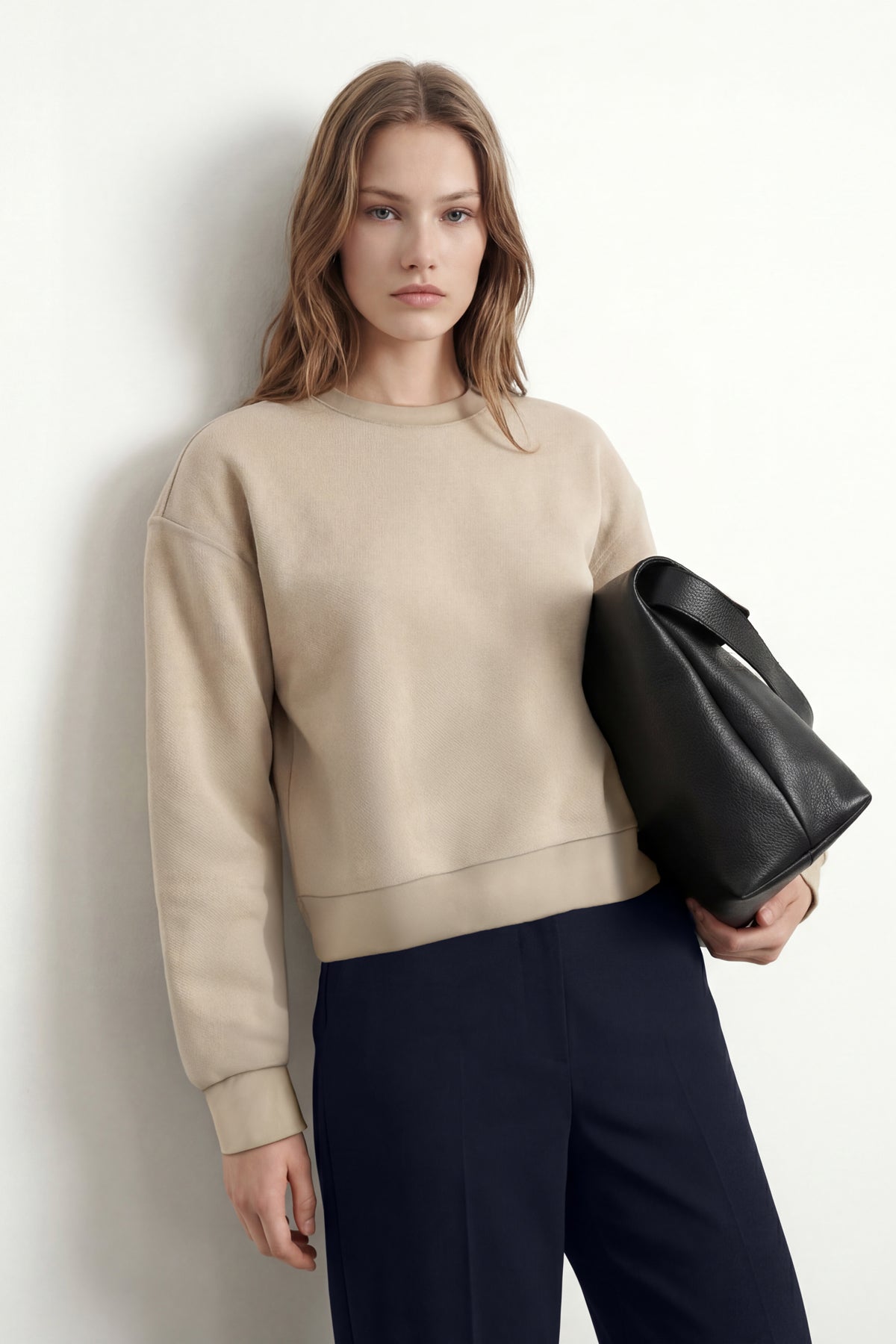 Sudadera mujer beige