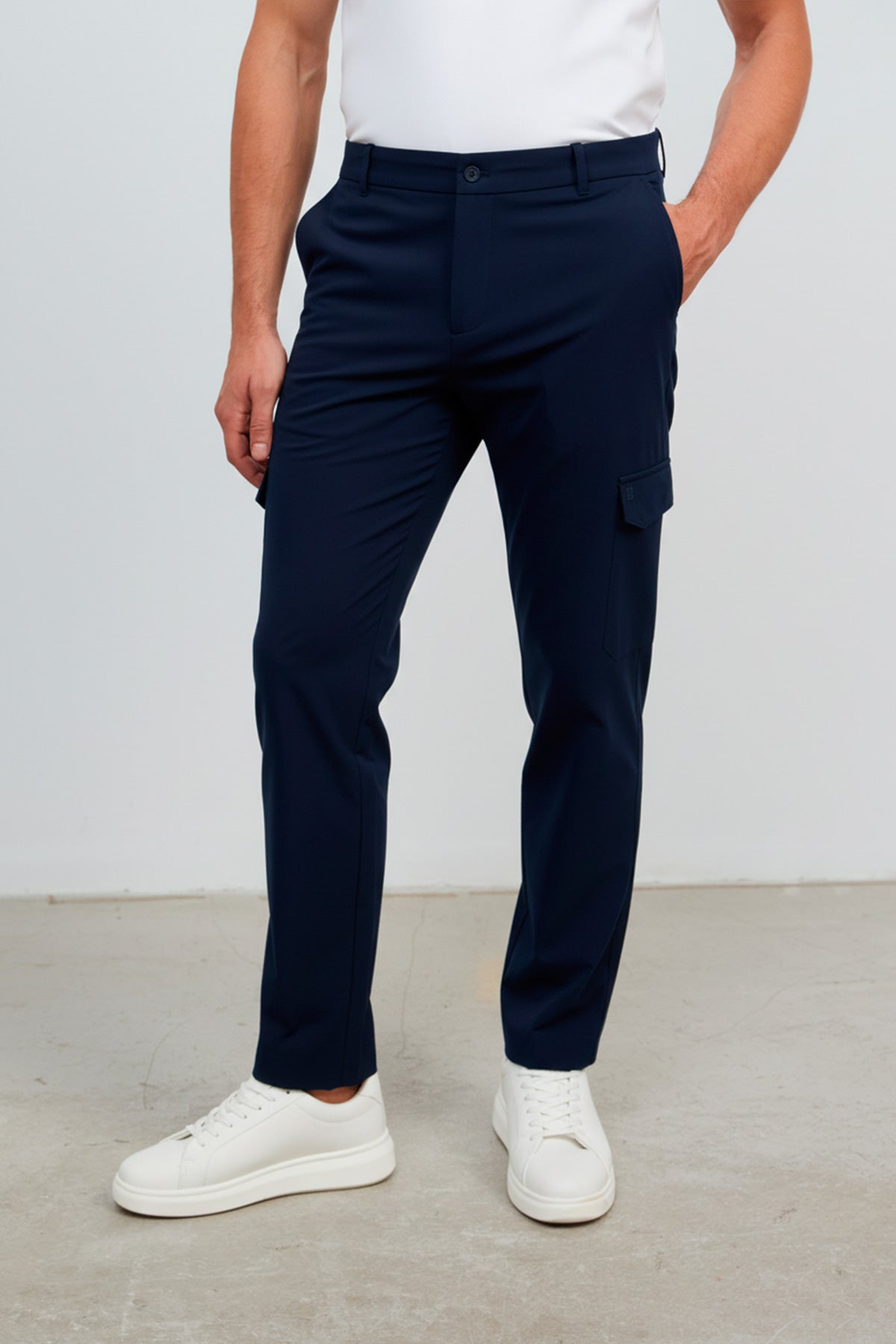 Calça cargo homem Nova azul marinho