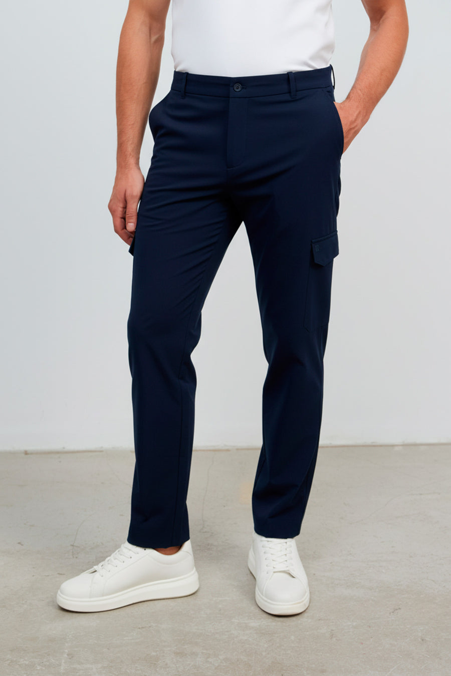 Pantalon cargo hombre azul marino Nova