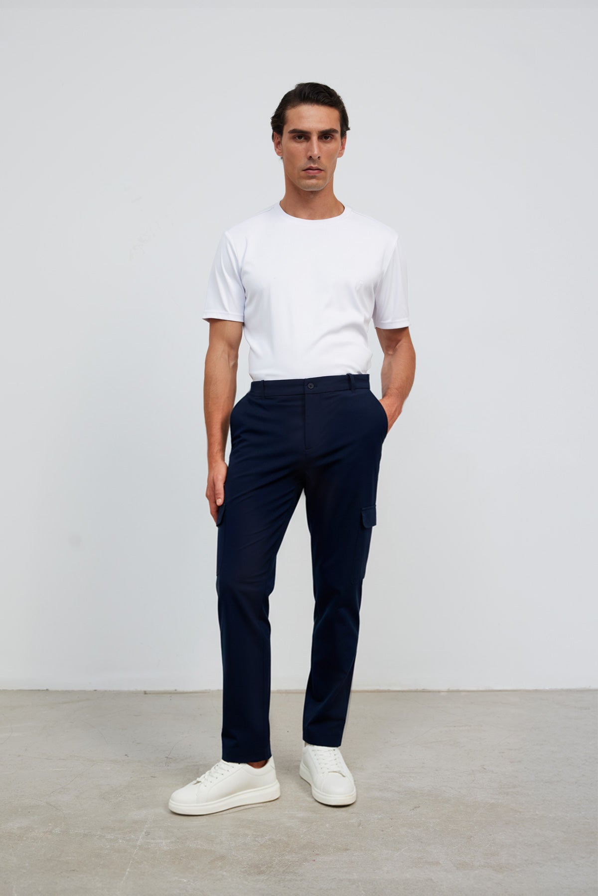 Calça cargo homem Nova azul marinho