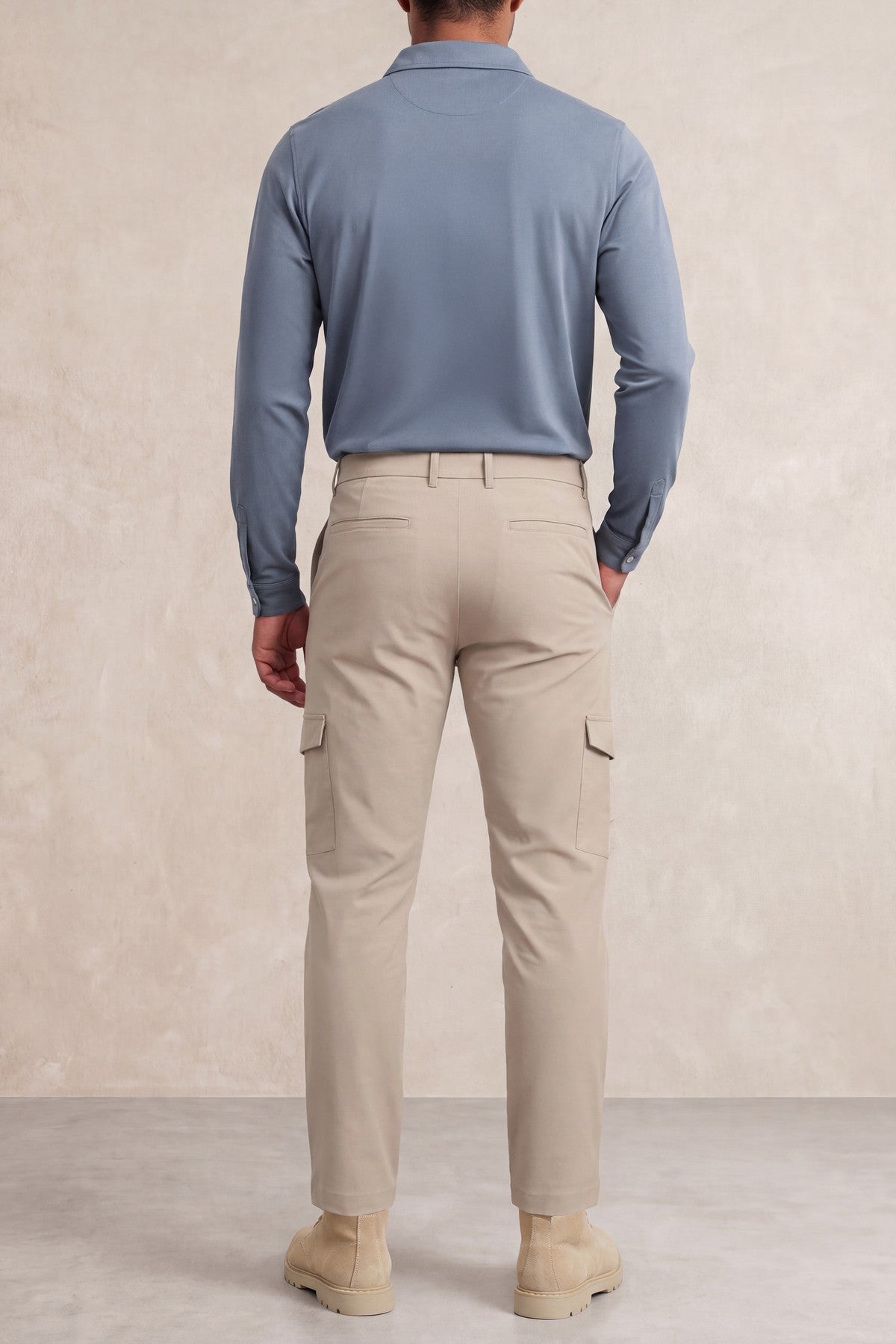 Calça cargo homem bege Nova