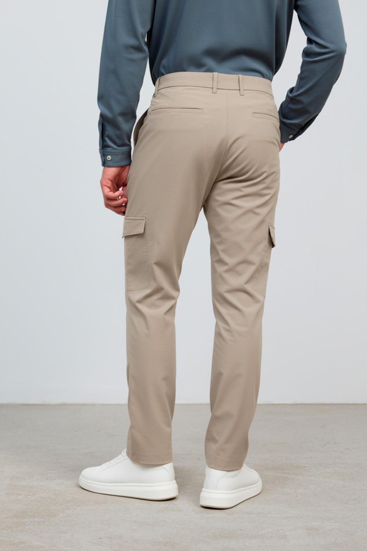 Calça cargo homem bege Nova