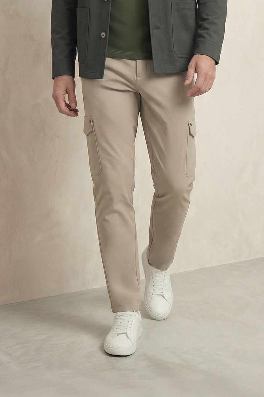 Pantalon cargo hombre beige Nova