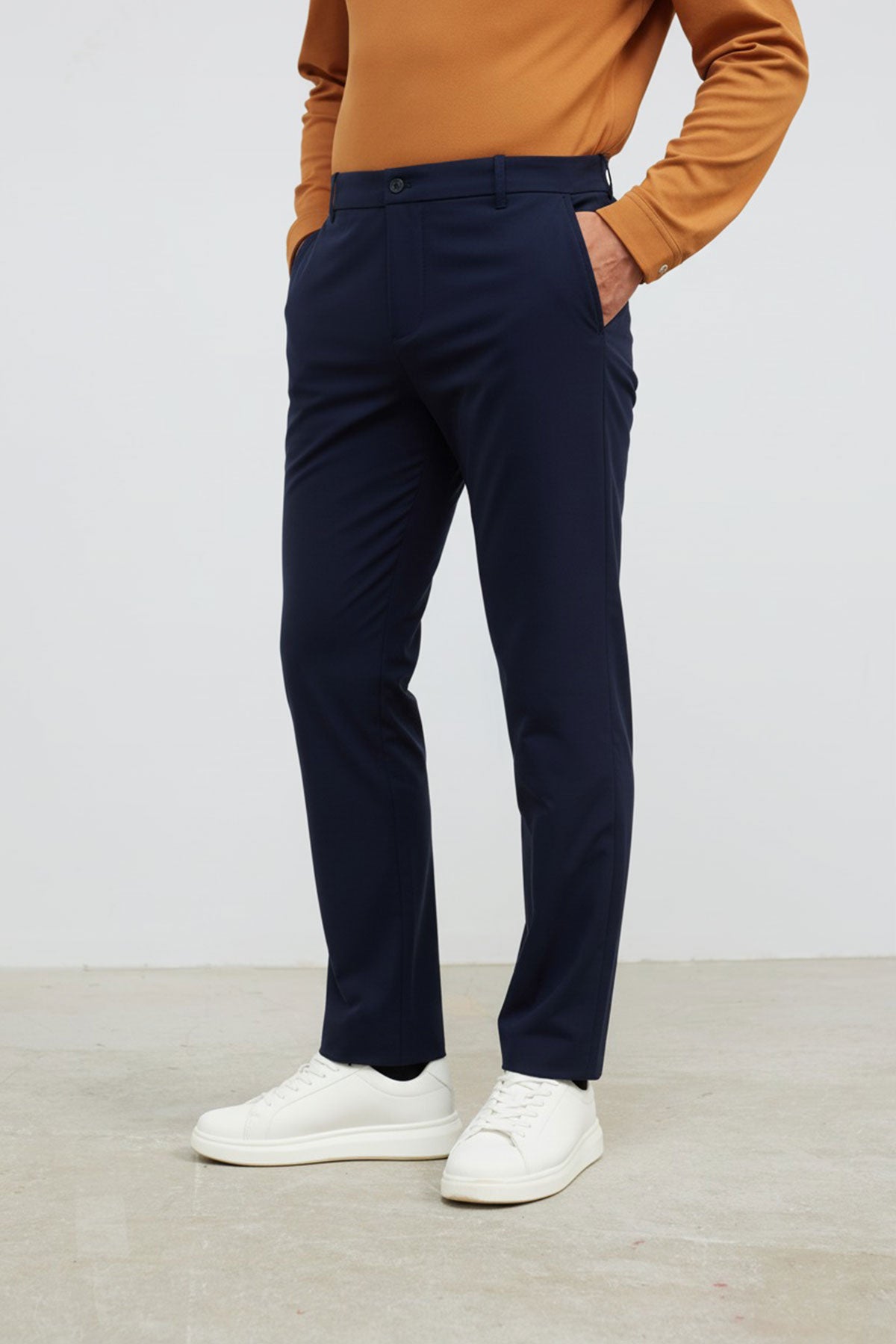 Pantalon chino hombre azul marino slim Nova