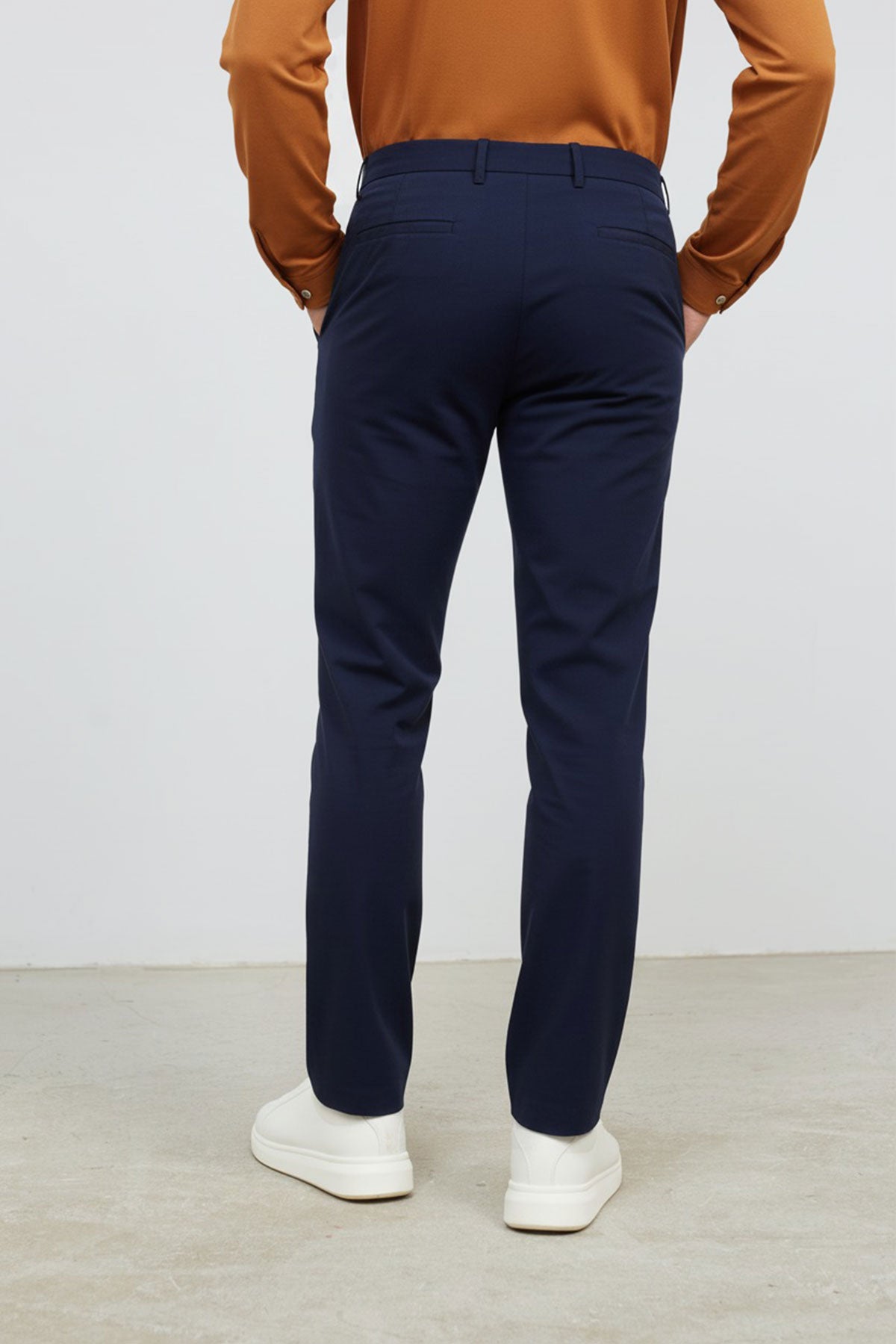 Pantalon chino hombre azul marino slim Nova