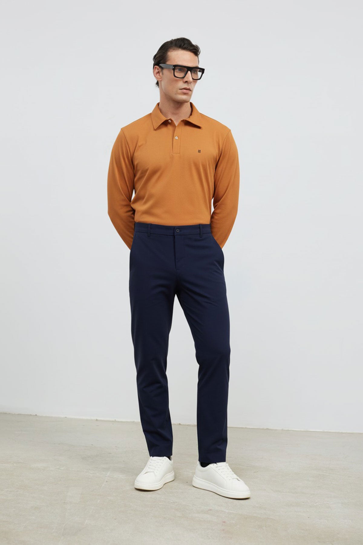 Pantalon chino hombre azul marino slim Nova