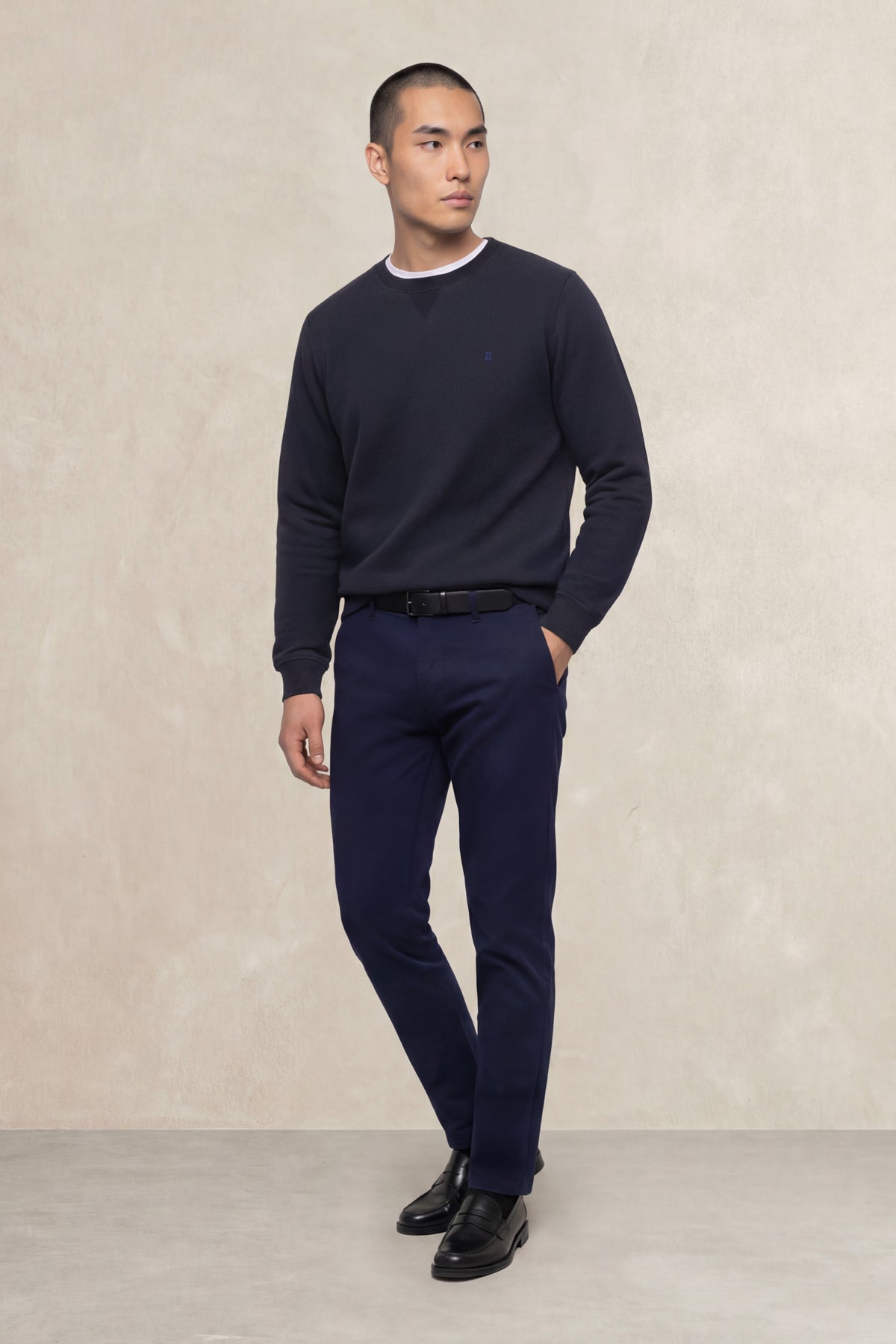 Pantalon chino hombre azul marino slim Nova