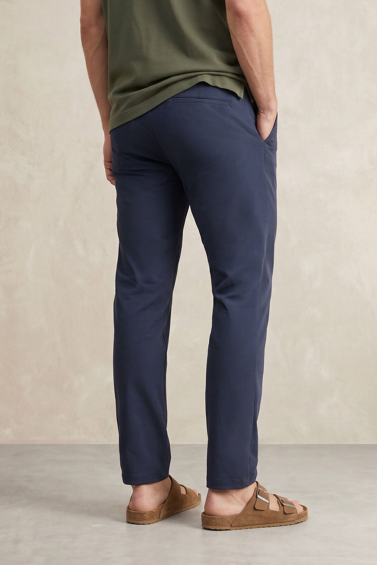 Pantalon chino hombre azul medio slim Nova