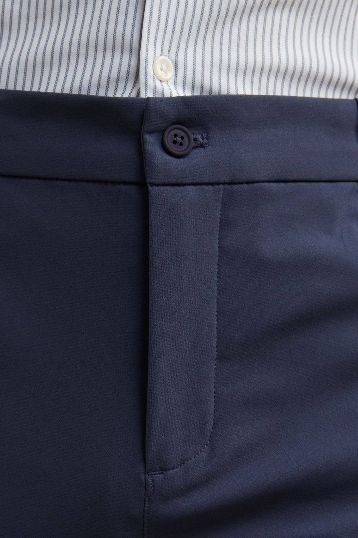 Pantalon chino hombre azul medio slim Nova