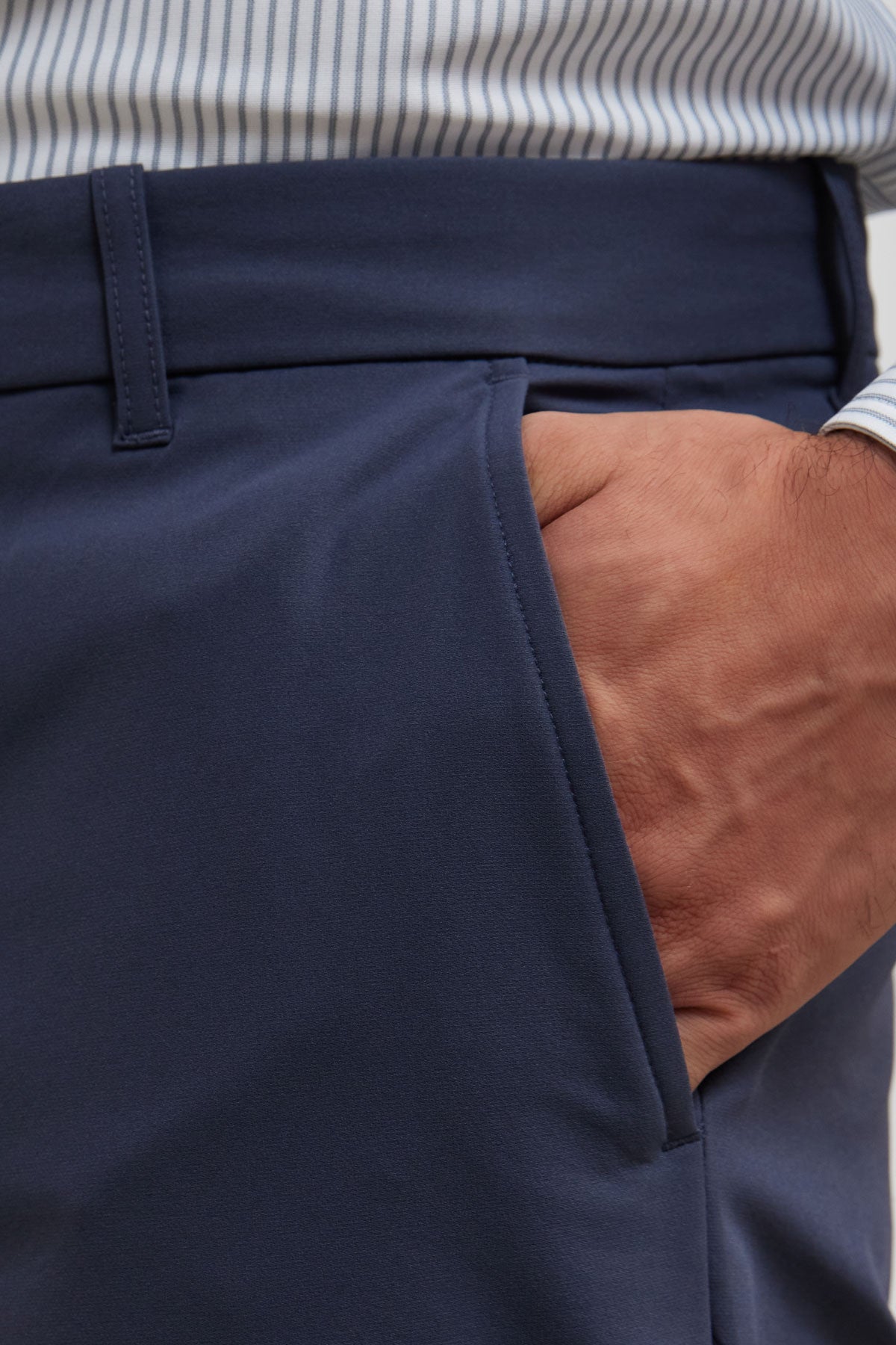 Pantalon chino hombre azul medio slim Nova