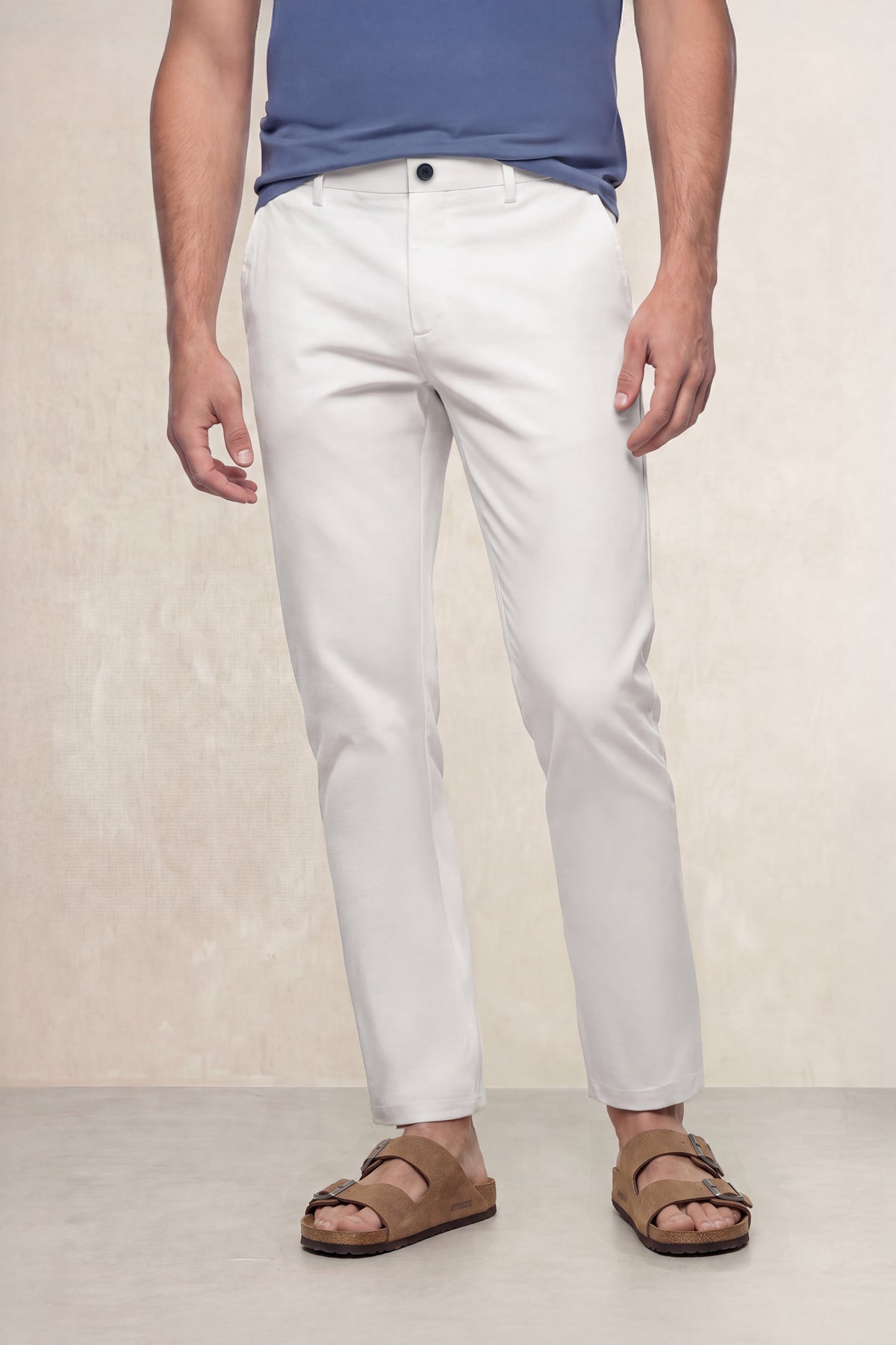 Pantalon chino hombre beige claro slim Nova