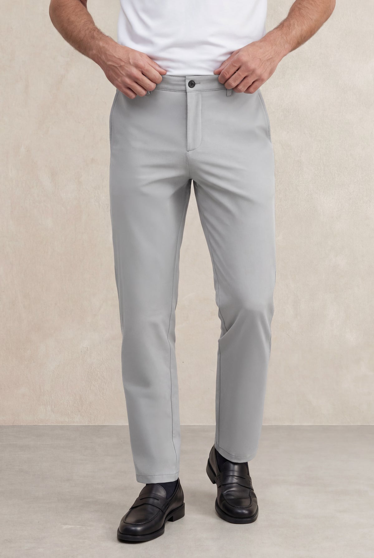 Pantalon chino hombre gris slim Nova Sepiia - vista de espalda