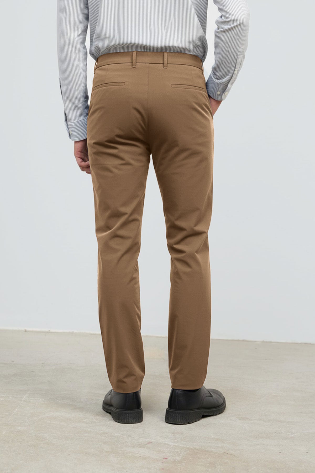 Pantalon chino hombre marron slim Nova