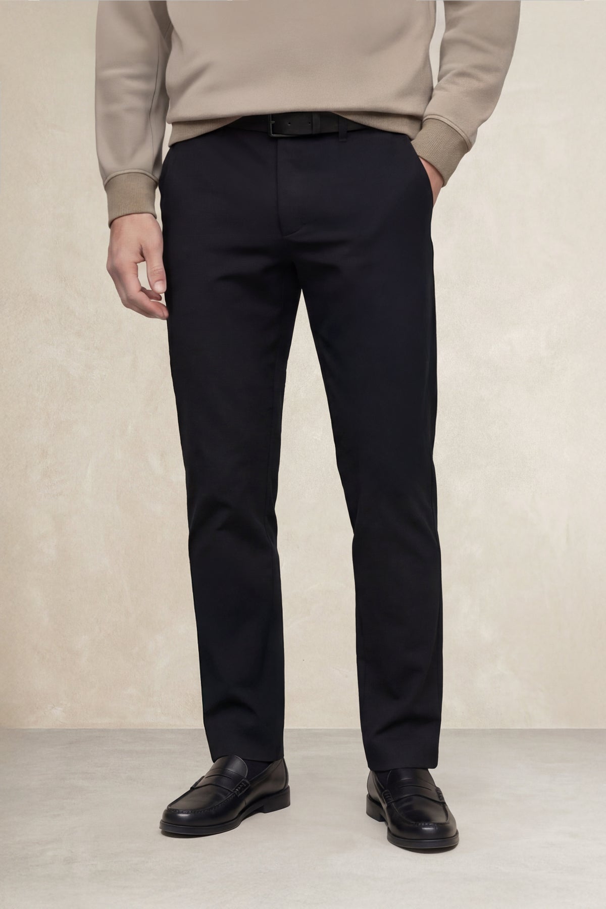 Pantalon chino hombre negro slim Nova