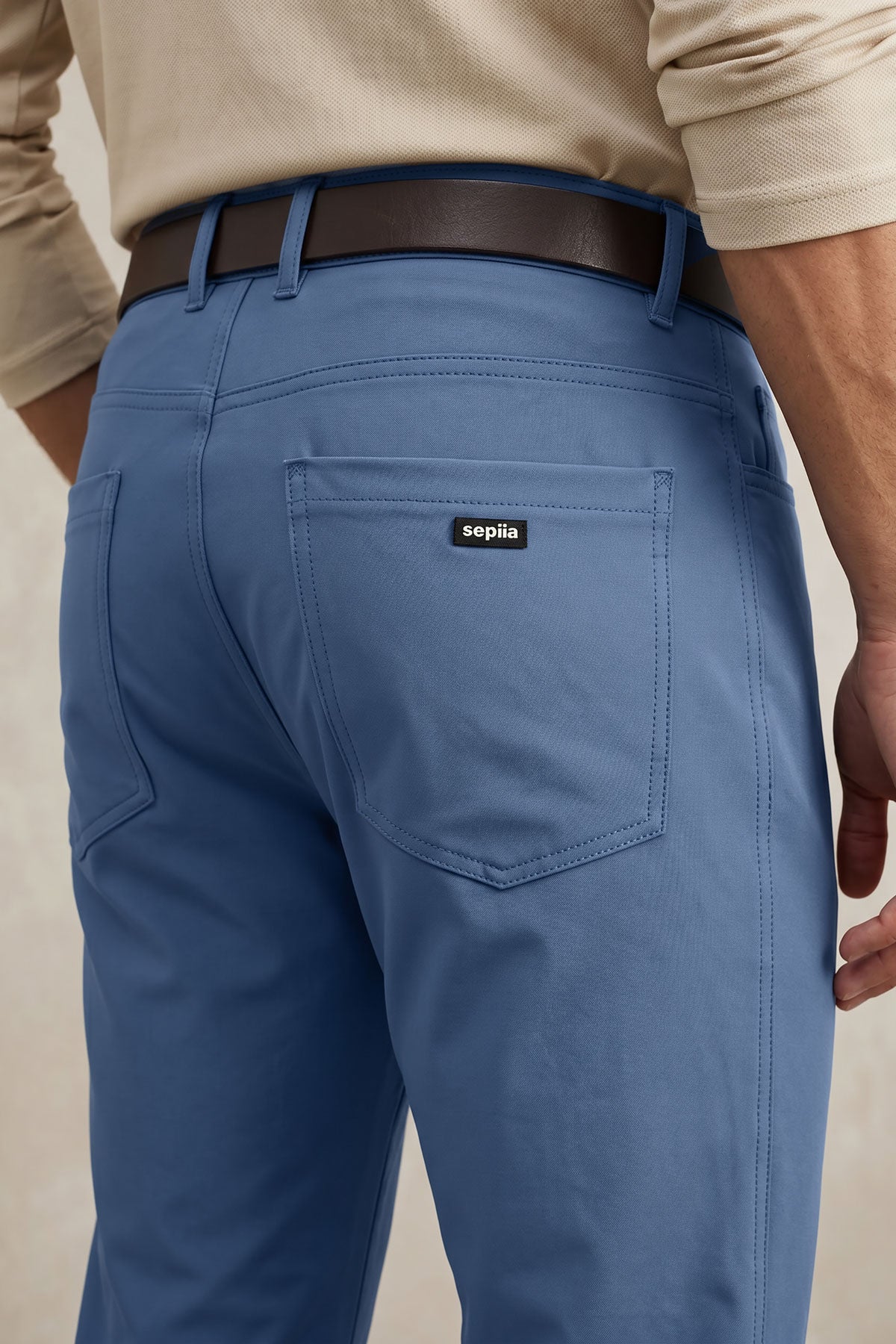 Pantalon hombre 6 bolsillos azul vintage
