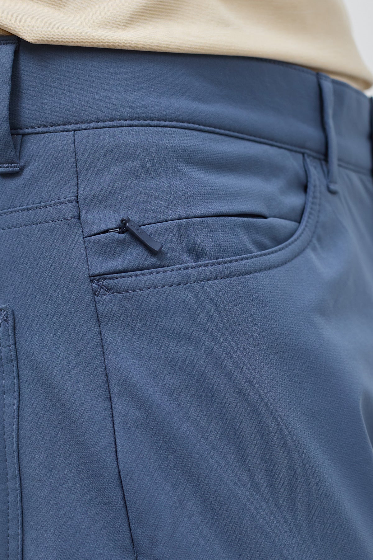 Calças azuis vintage masculinas de 6 bolsos