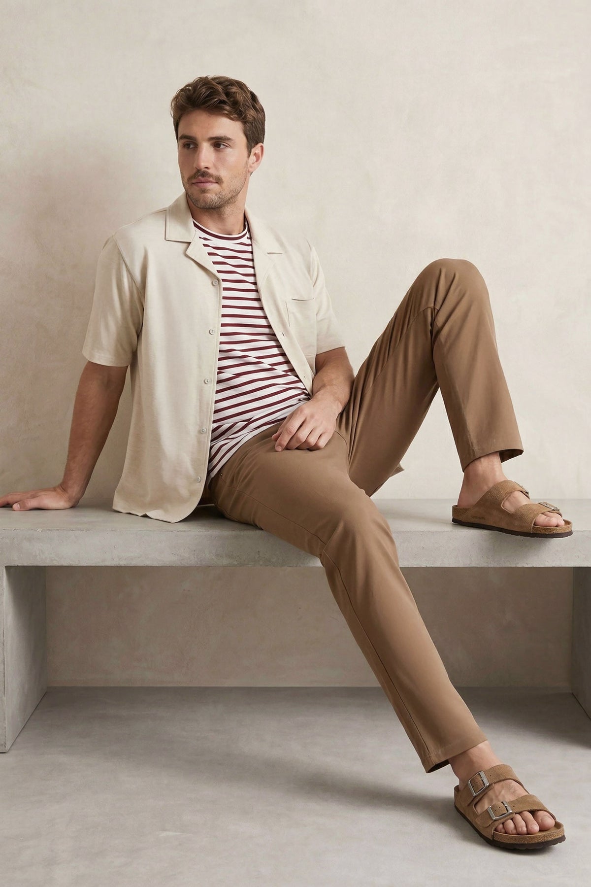 Pantalon hombre 6 bolsillos marron Nova