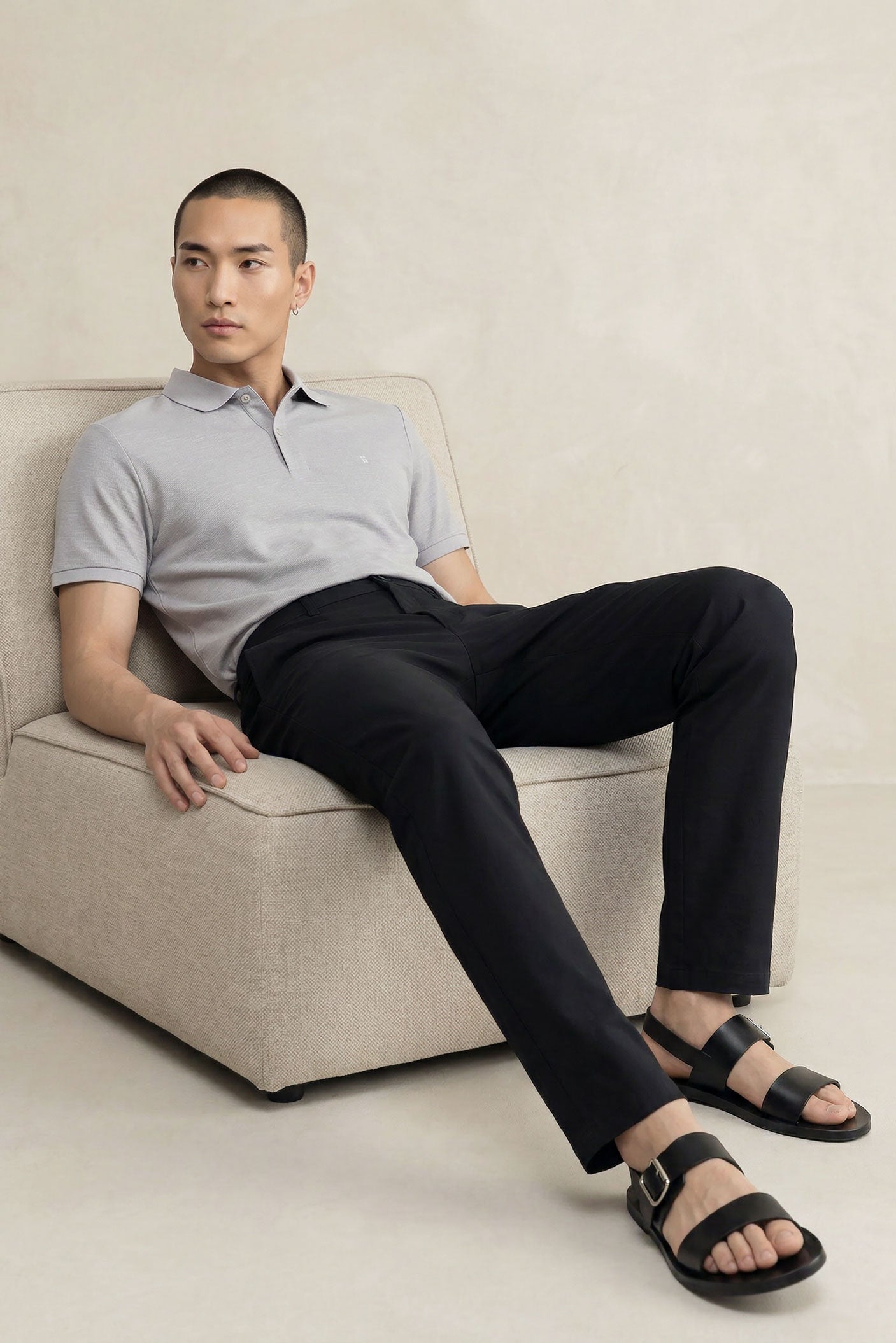 Calça Nova preta para homem com 5 bolsos