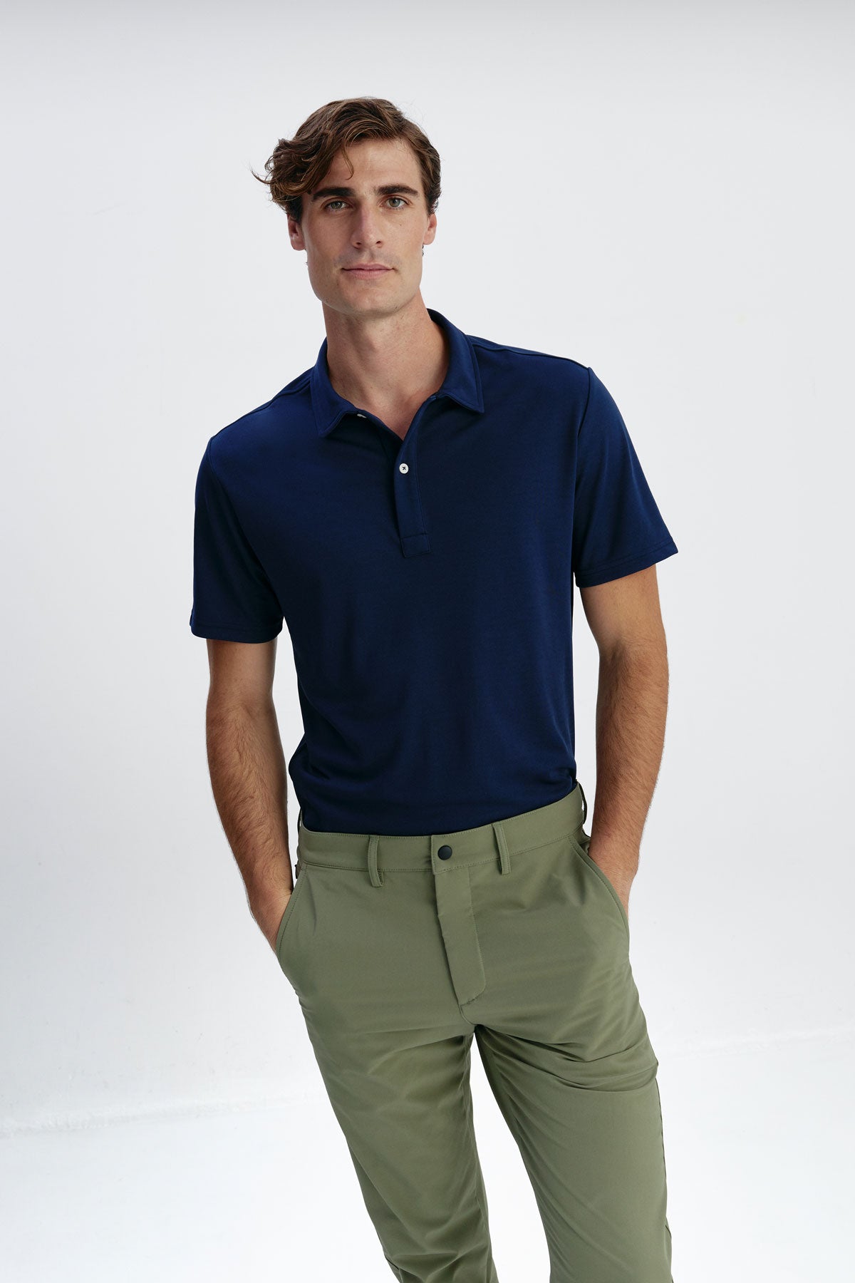 polo manga corta azul hombre 