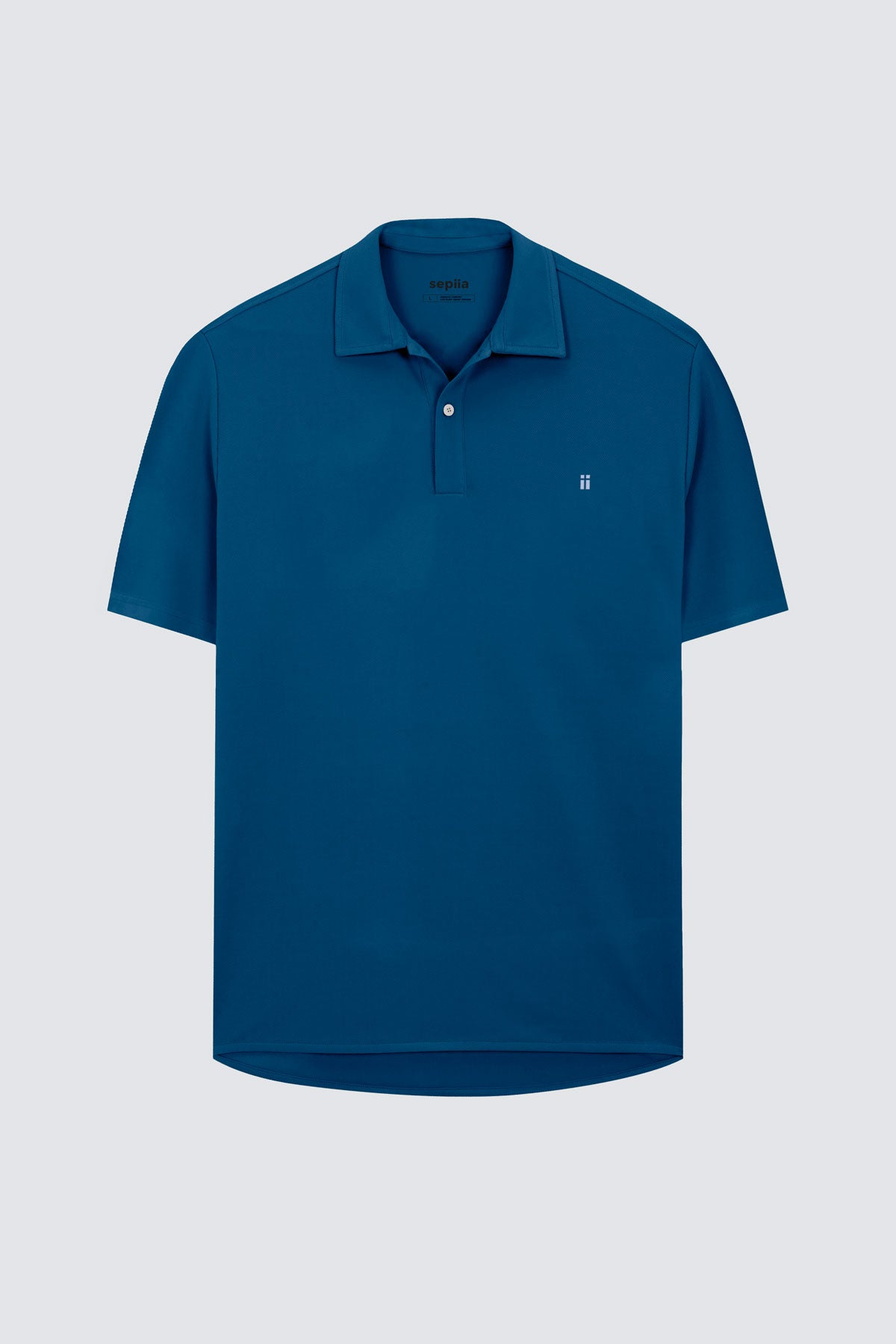 Neptune blue men's short-sleeved polo shirt