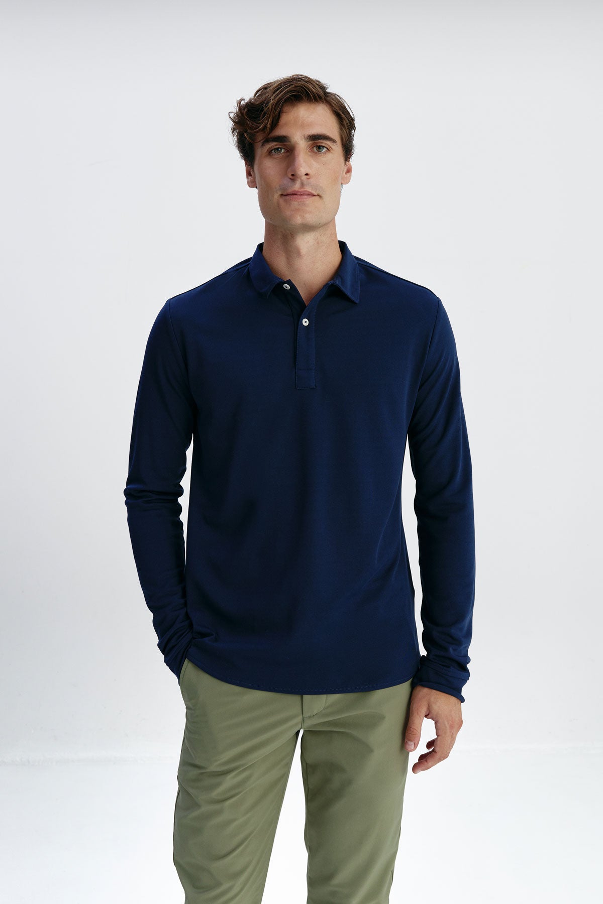 Polo Club Playeras Polo Manga Larga Para Hombre Camisetas Polo