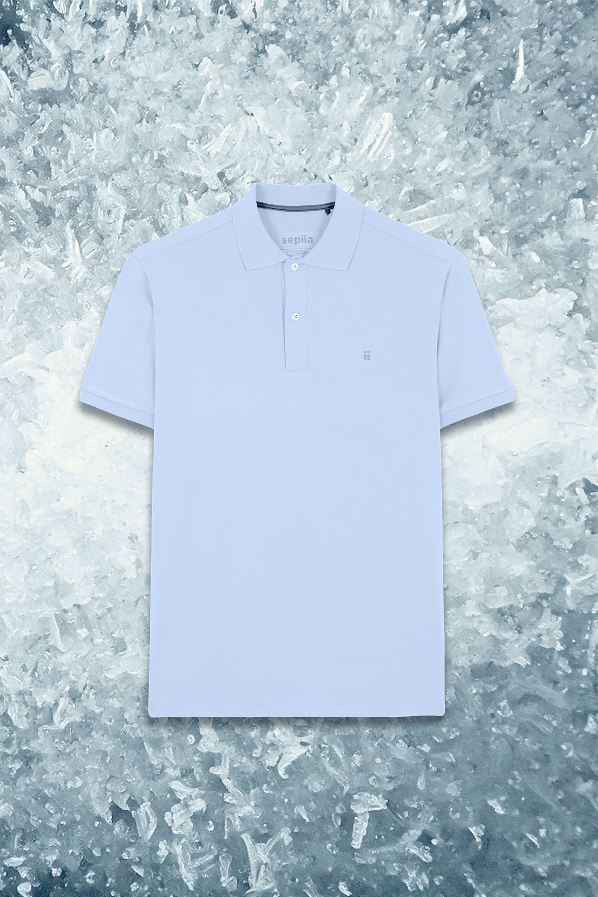 Polo manga corta  ICE hombre azul halo