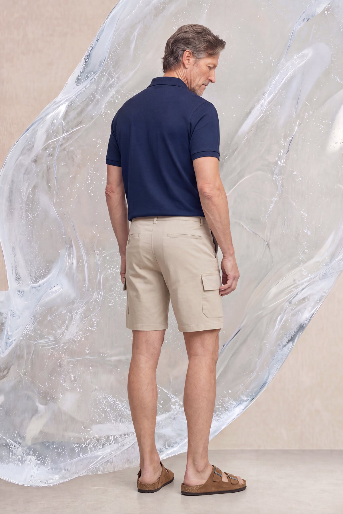 Polo manga corta hombre azul marino Ice