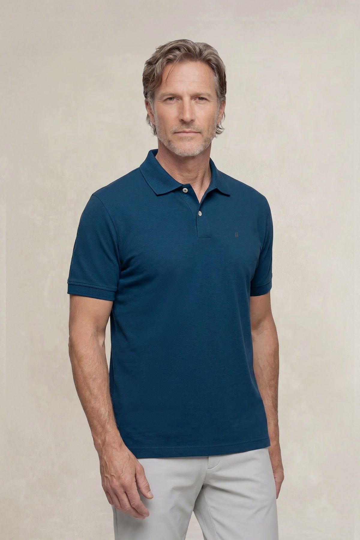 Polo manga corta hombre azul neptuno Ranger
