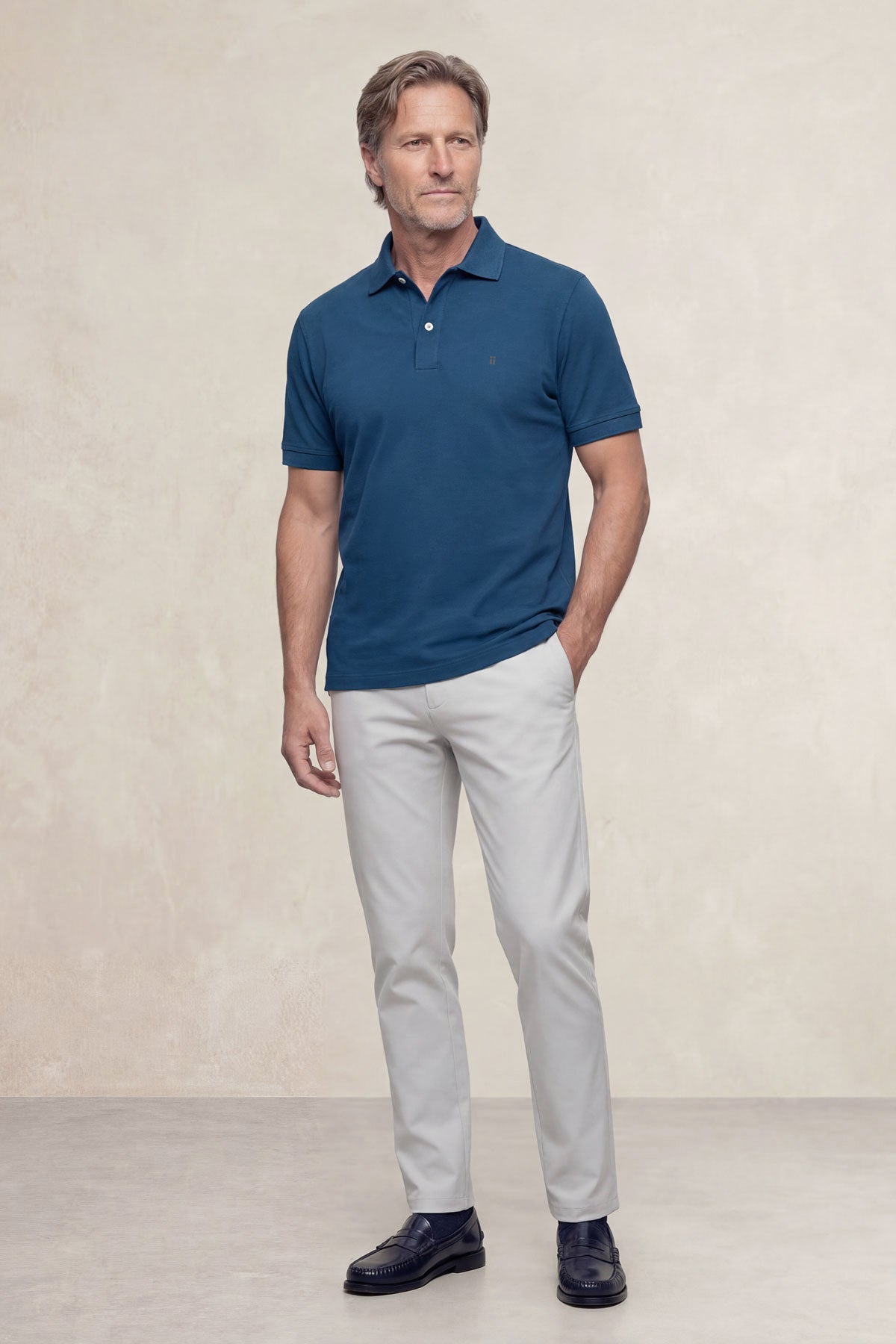 Polo manga corta hombre azul neptuno Ranger