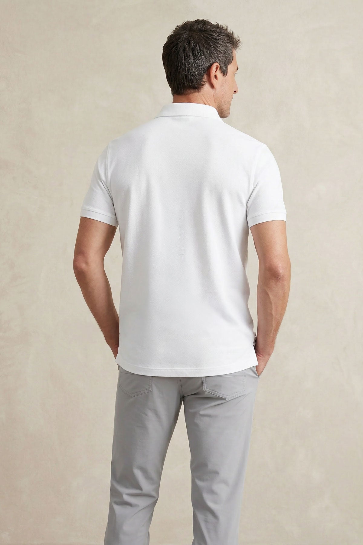 Men's white short-sleeve polo shirt Ranger