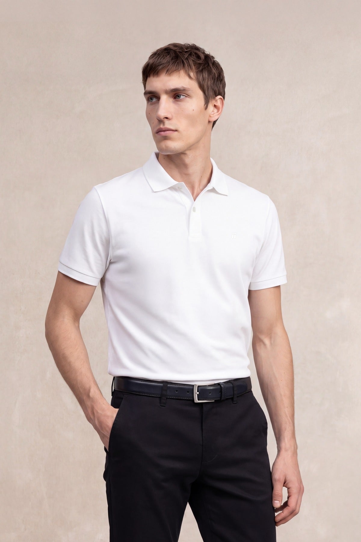 Men's white short-sleeve polo shirt Ranger