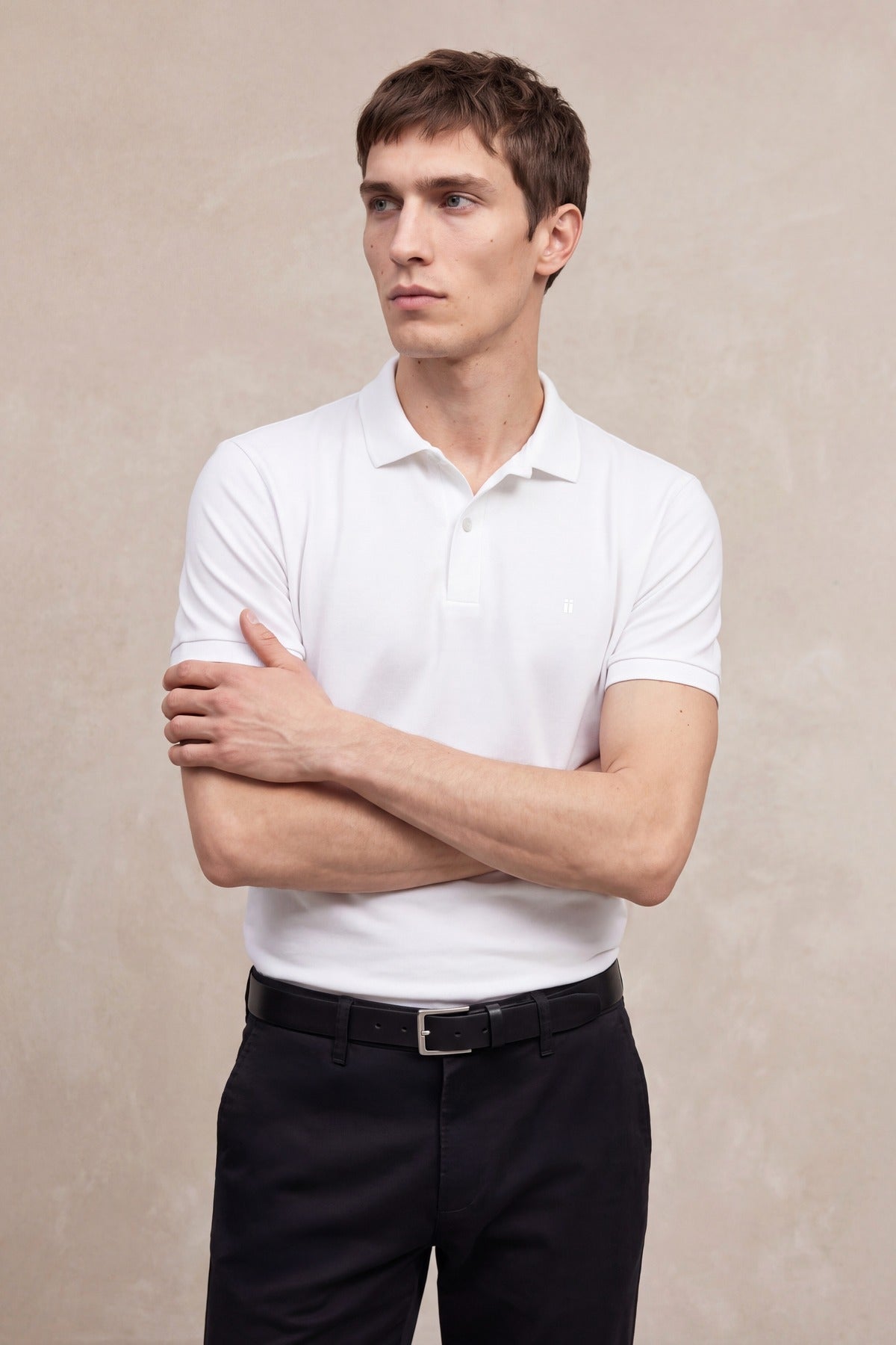 Men's white short-sleeve polo shirt Ranger