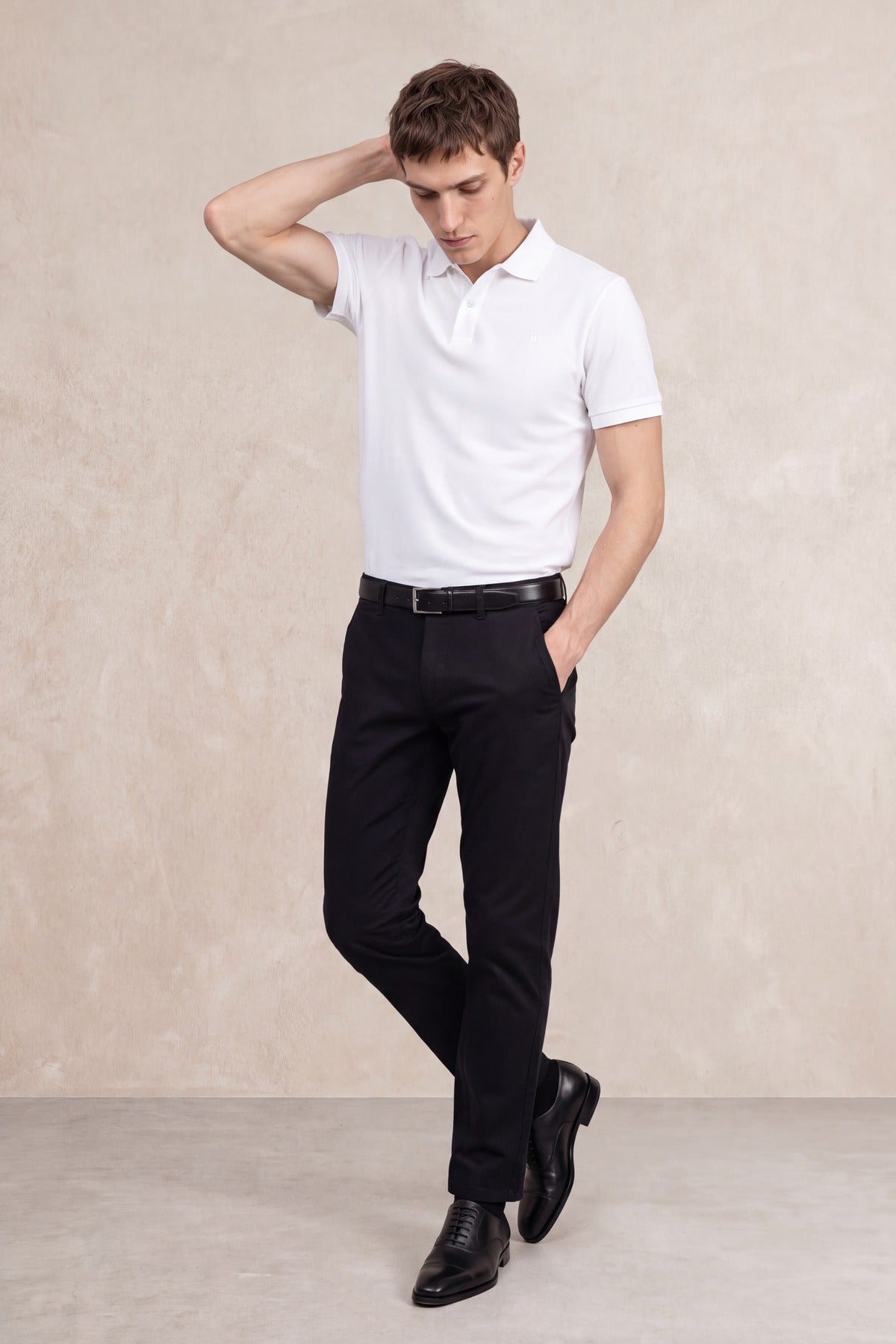 Men's white short-sleeve polo shirt Ranger